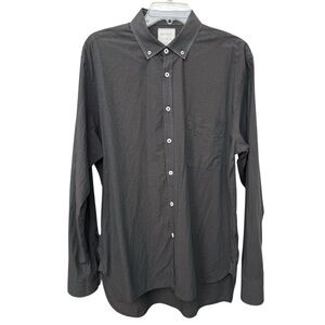 Billy Reid Slim Cut Button Down Dress Shirt Men’s Size XL Charcoal Grey